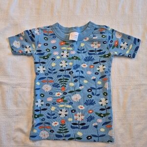 Hanna Andersson girls size 100 or 4 flower print pajama top VGUC